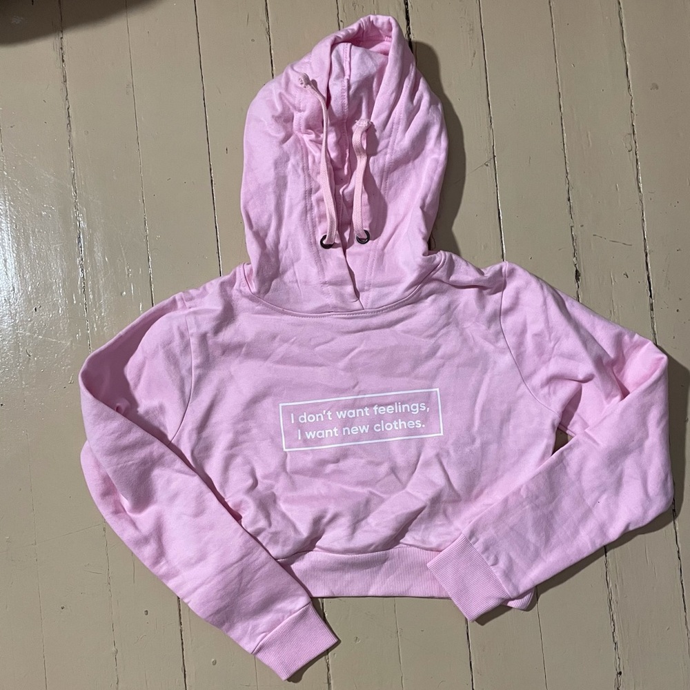 Pink cropped sweater